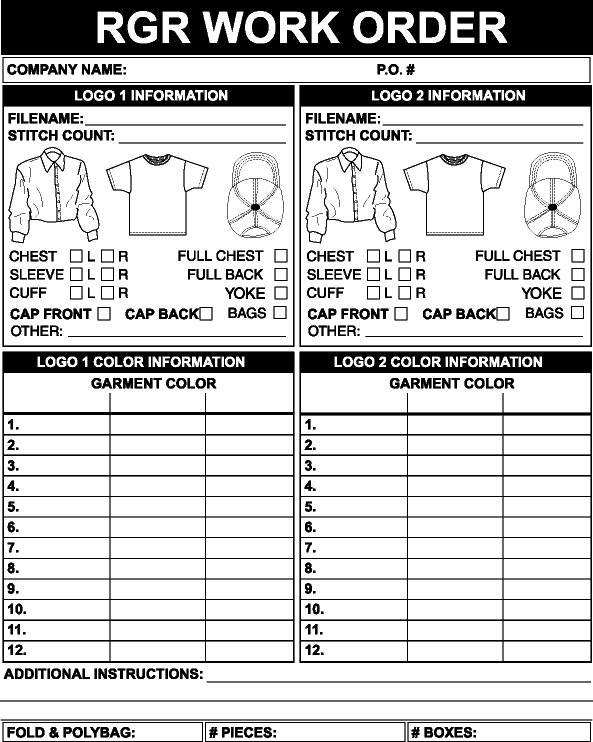 Embroidery Order Form Template 9D002dae0f5d4ee8025937ea25fd28a8